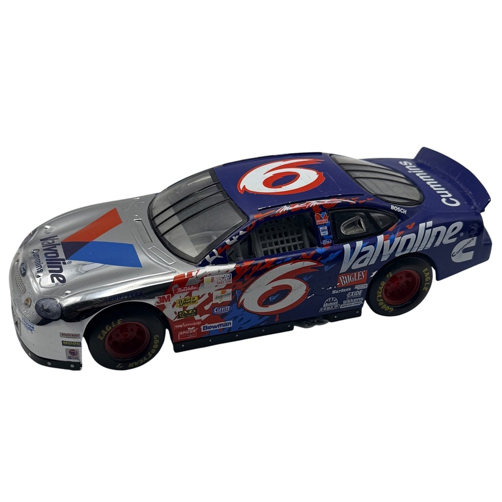 Racing Champions Mark Martin #6 Valvoline Ford Taurus NASCAR Diecast Blue 8 Inch